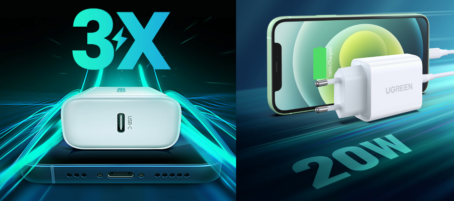מטען קיר Ugreen CD137 USB-C 20W PD