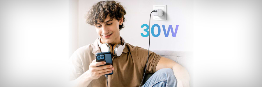 מטען קיר Ugreen Nexode Mini CD319 GaN 30W PD USB-C 