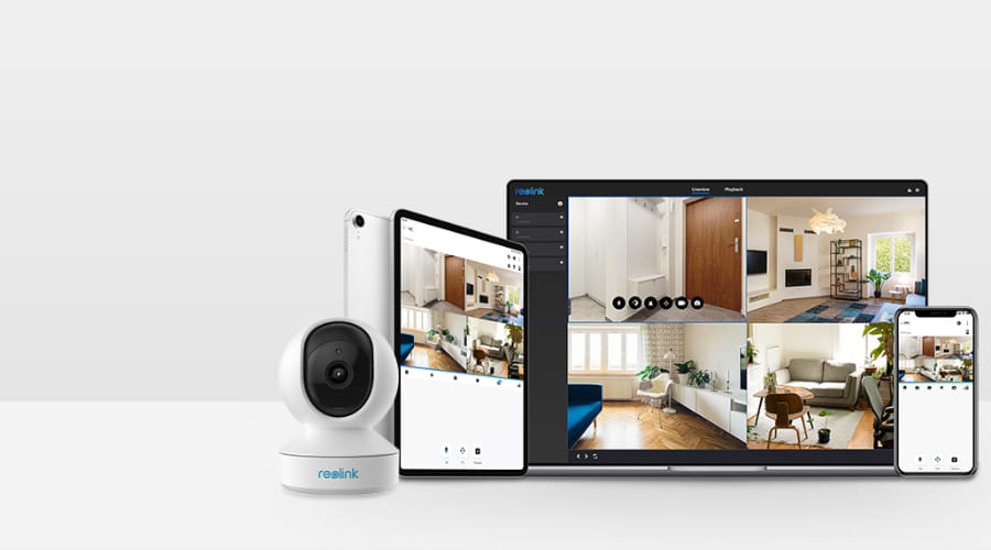 מצלמת אבטחה ביתית REOLINK E1 3MP WiFi - צבע לבן שנתיים אחריות ע"י היבואן הרשמי
