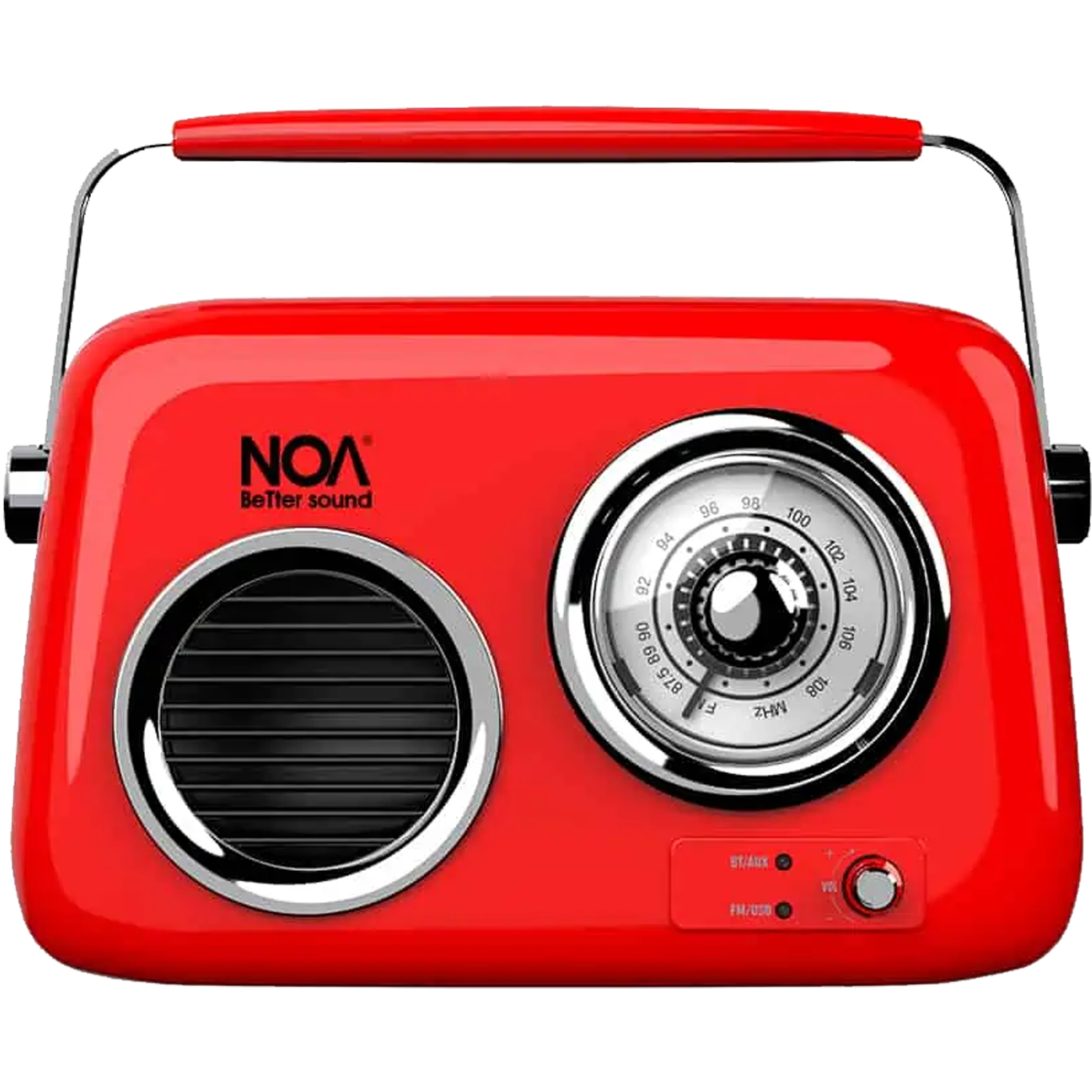 רדיו FM רטרו מעוצב + NOA Retro Red Bleutooth - צבע אדום