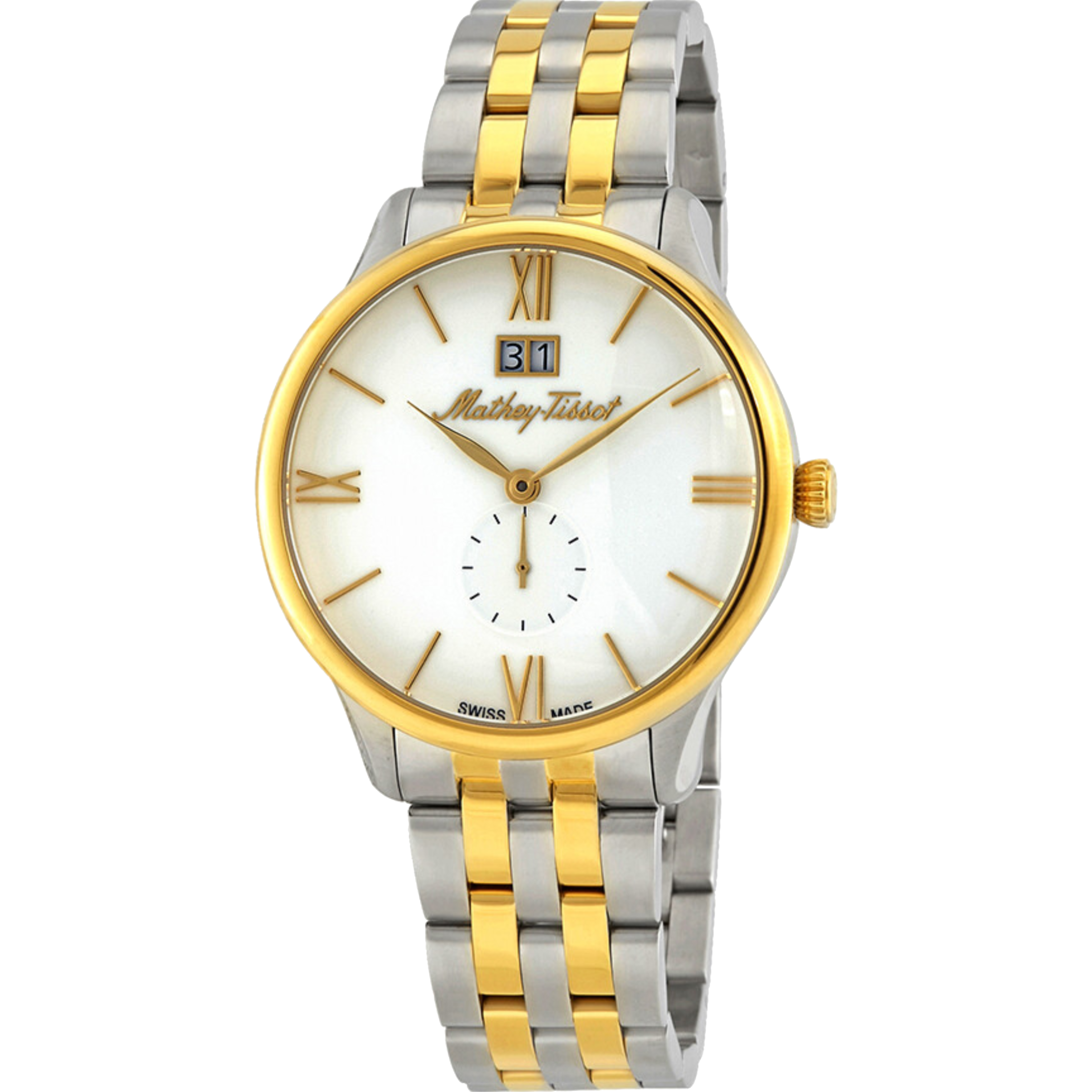 שעון יד לגבר Mathey Tissot H1886MBI 42mm צבע כסף/זהב/זכוכית ספיר - אחריות לשנתיים ע"י היבואן