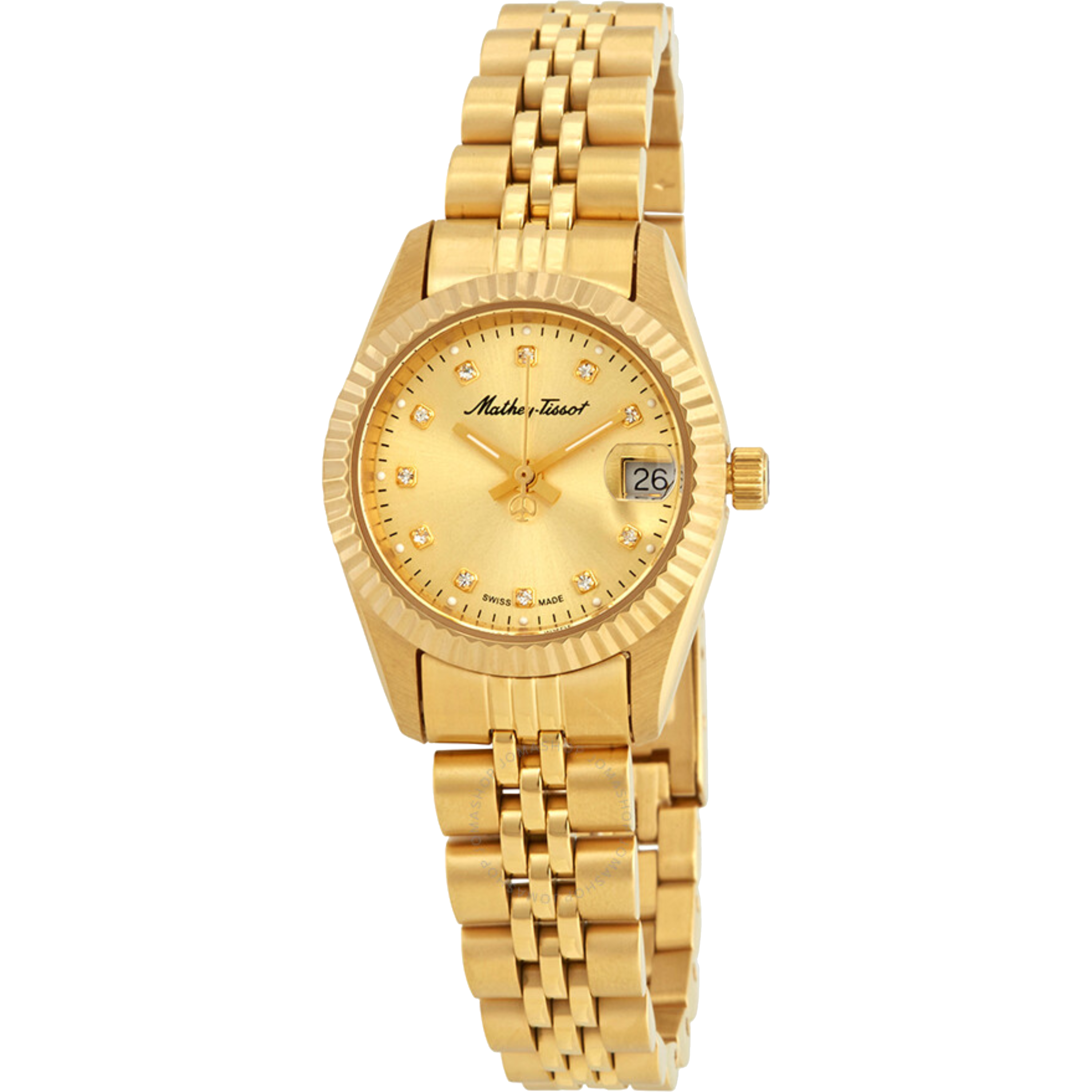 שעון יד לאישה Mathey Tissot D710PDI 26mm צבע זהב - אחריות לשנה ע"י היבואן