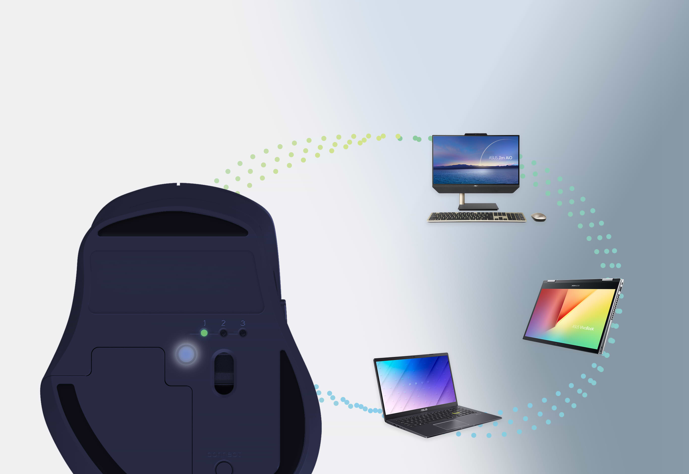 עכבר אלחוטי Asus MW203 - צבע שחור שנה אחריות ע"י היבואן הרשמי