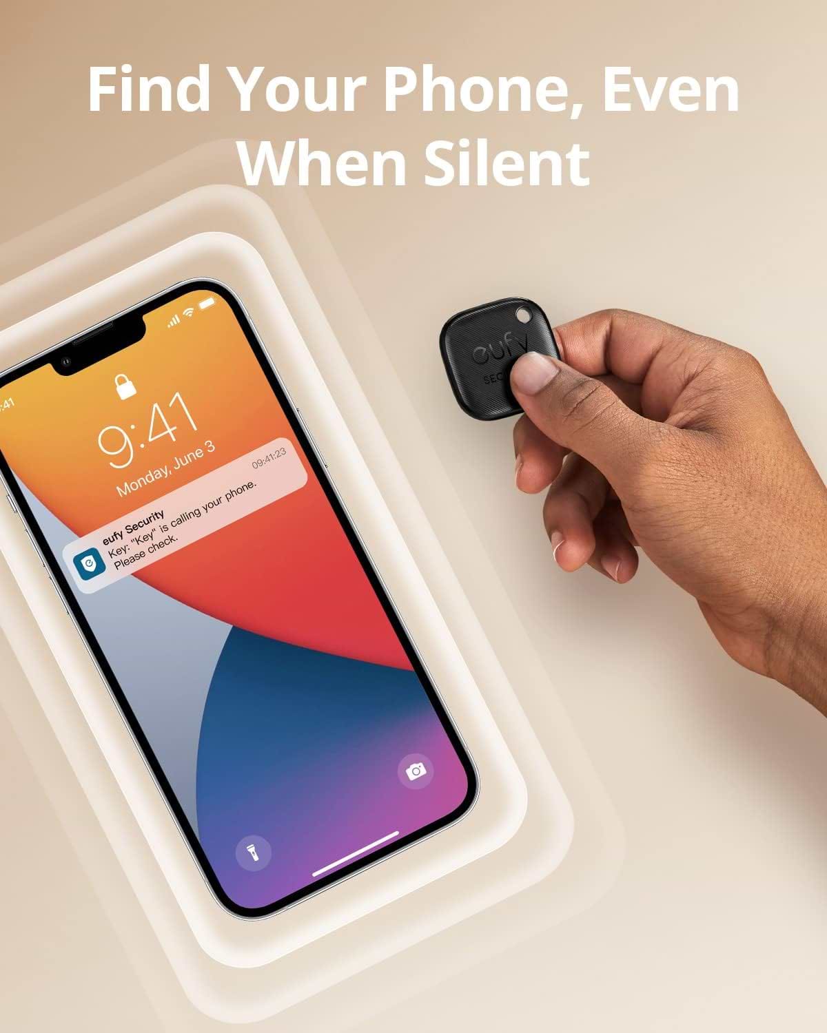 תג לאיתור חכם  Eufy Smart Tracker - צבע שחור שנה אחריות ע"י היבואן הרשמי