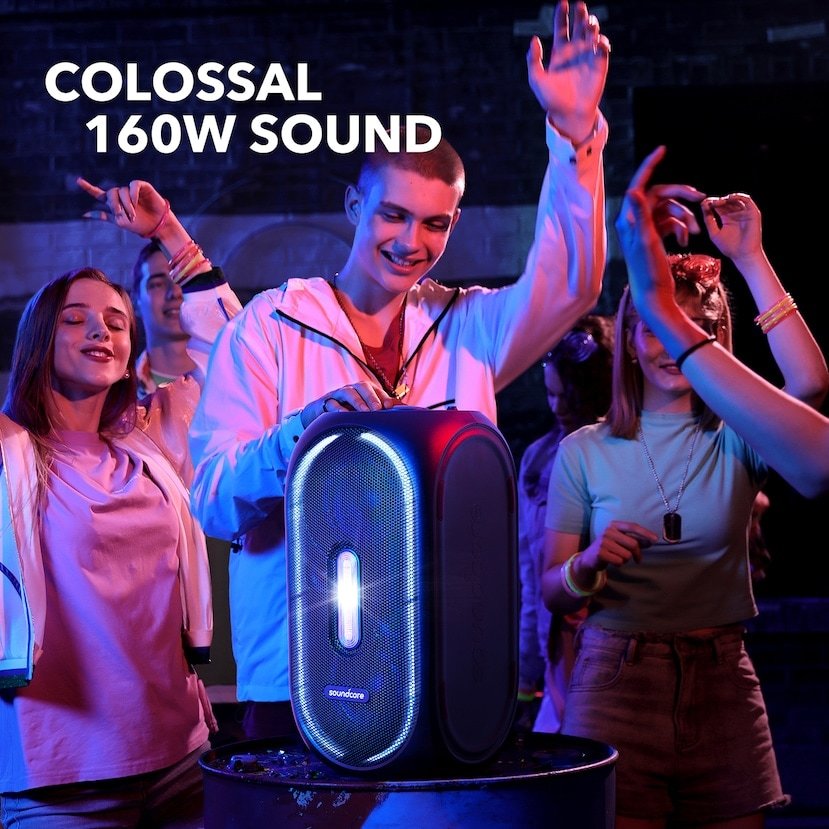 רמקול בידורית Anker Soundcore Rave Plus 160W IPX4 - צבע שחור אחריות ע"י היבואן הרשמי
