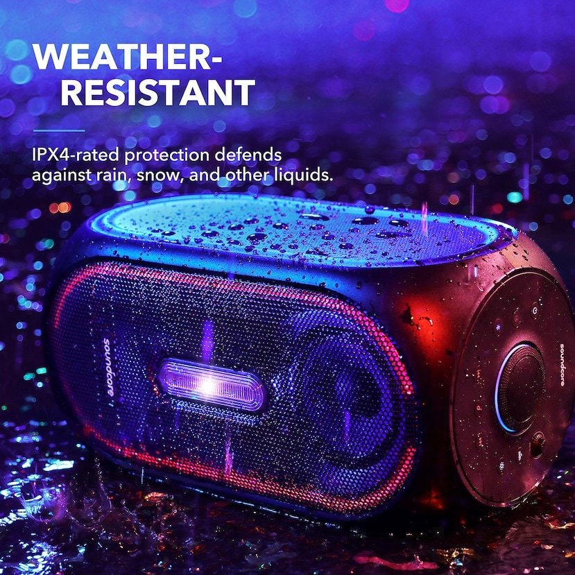 רמקול בידורית Anker Soundcore Rave Plus 160W IPX4 - צבע שחור אחריות ע"י היבואן הרשמי
