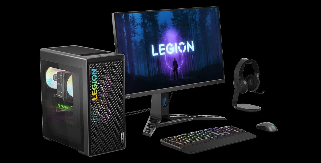 מחשב נייח גיימינג Lenovo Desk Legion T5 26IRB8 90UU00ECYS - Core i5-13400F 16GB 1TB SSD RTX4060 - צבע אפור שלוש שנות אחריות ע"י היבואן הרשמי