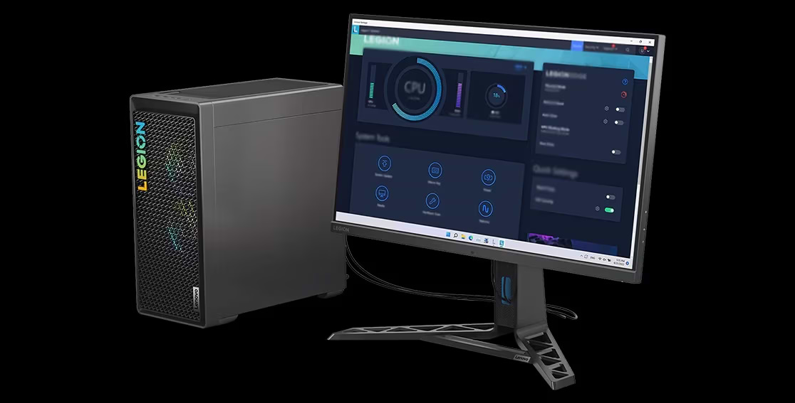 מחשב נייח גיימינג Lenovo Desk Legion T5 26IRB8 90UU00ECYS - Core i5-13400F 16GB 1TB SSD RTX4060 - צבע אפור שלוש שנות אחריות ע"י היבואן הרשמי