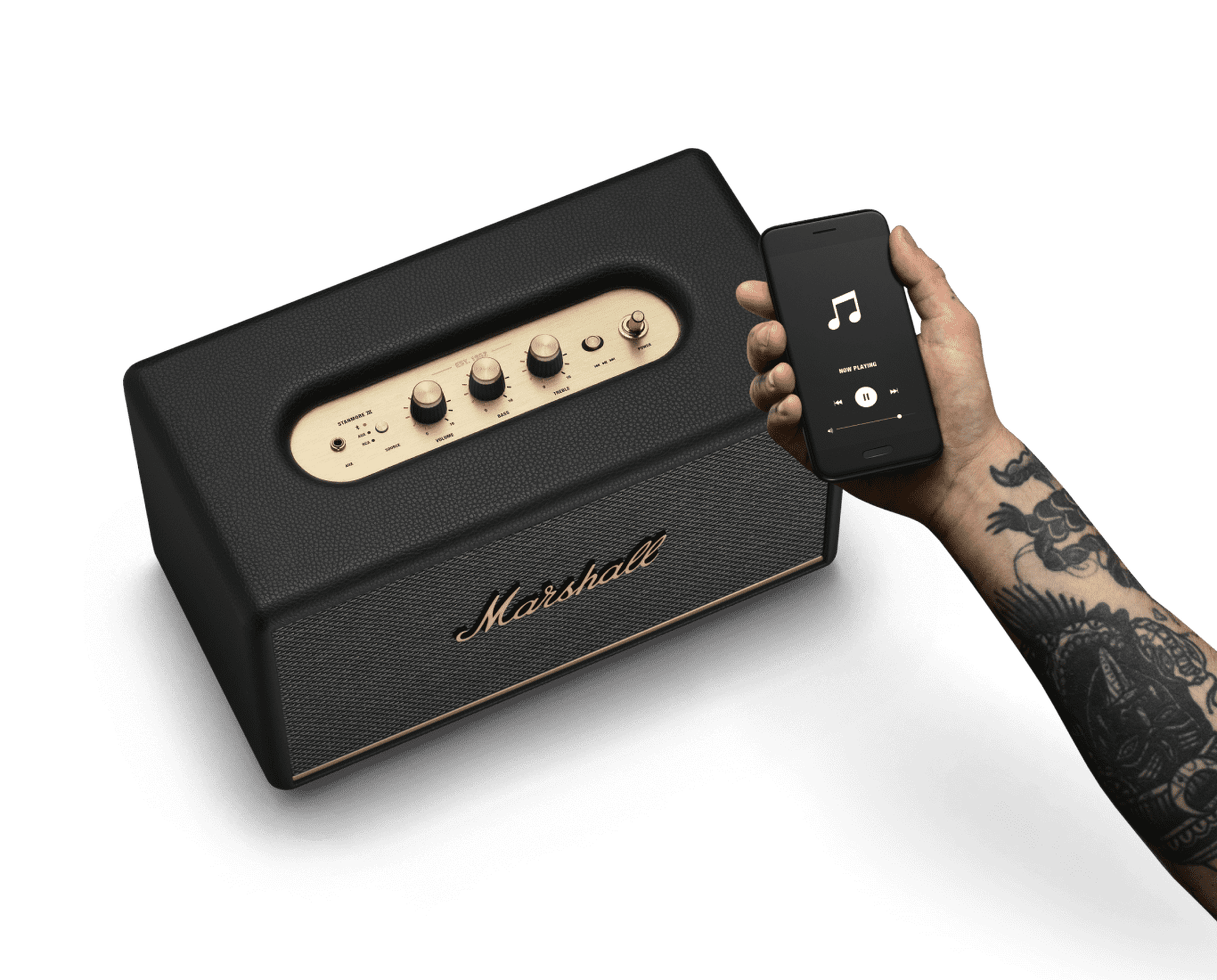 רמקול אלחוטי Marshall Stanmore III Bluetooth - צבע שחור שנה אחריות ע"י יבואן רשמי