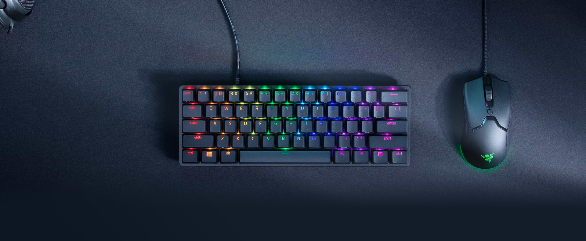 מקלדת מכנית חוטית Razer Huntsman Mini Red Switchs - צבע שחור שנתיים אחריות ע"י יבואן הרשמי