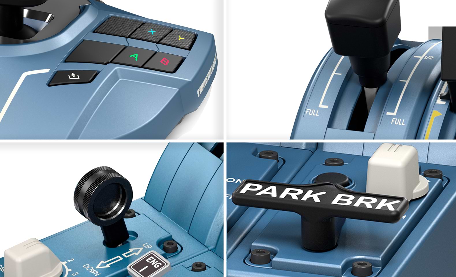בקר טיסה Thrustmaster TCA Captain Pack X Airbus Edition- צבע כחול שנה אחריות ע"י יבואן הרשמי