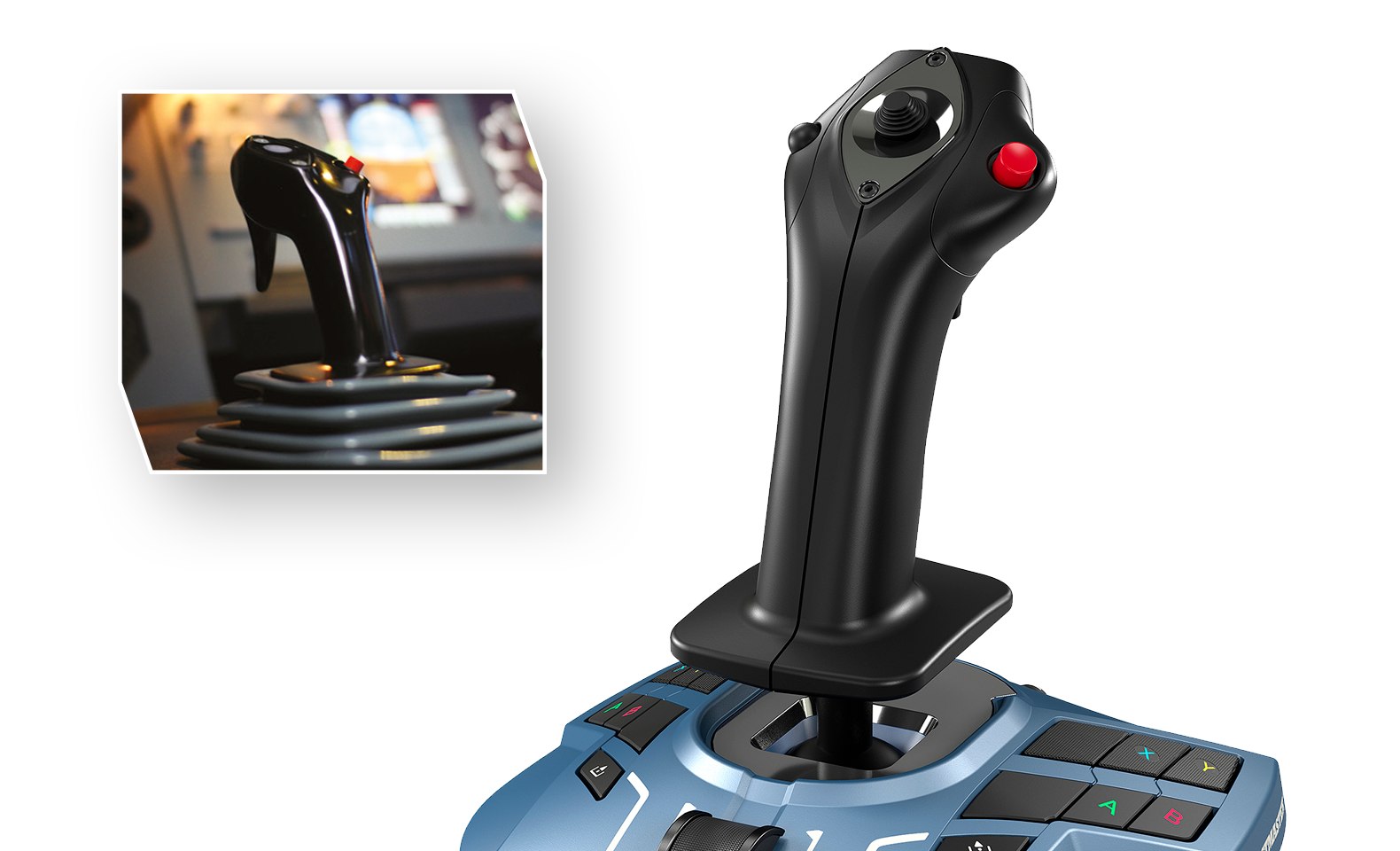 בקר טיסה Thrustmaster TCA Captain Pack X Airbus Edition- צבע כחול שנה אחריות ע"י יבואן הרשמי