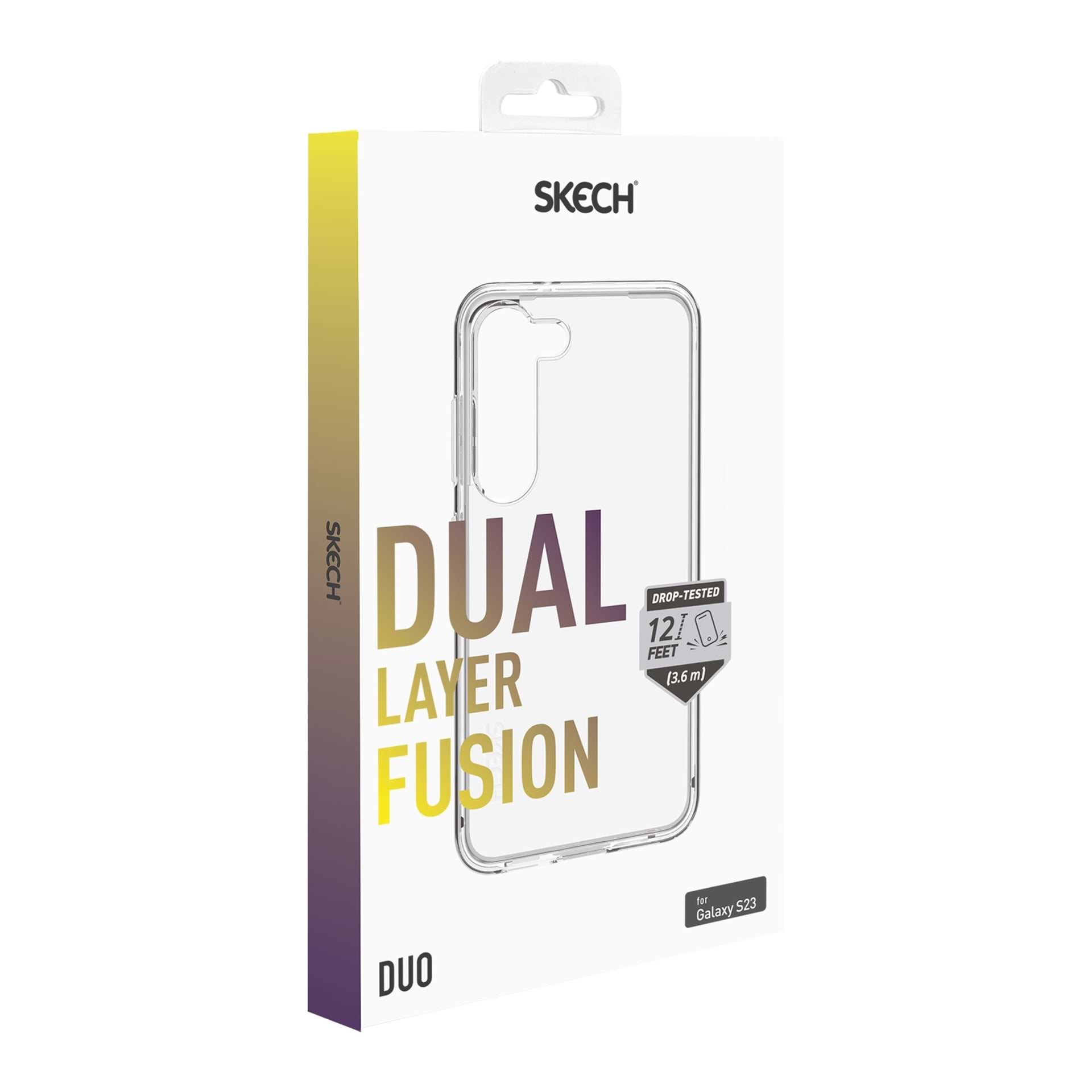 כיסוי Skech ל Galaxy S23 דגם Duo - שקוף שנה אחריות ע