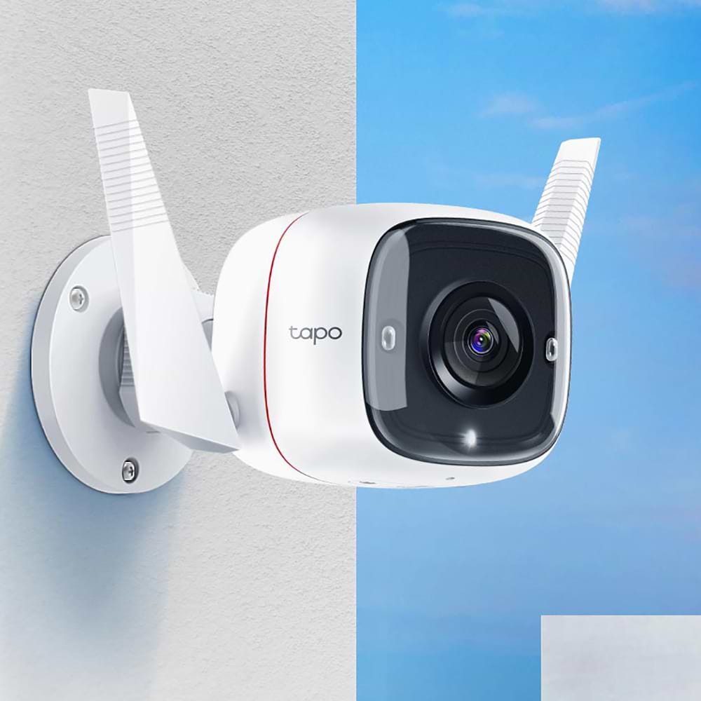 מצלמת אבטחה אלחוטית TP-Link Outdoor Security Tapo C310 V1 - צבע לבן שלוש שנות אחריות ע