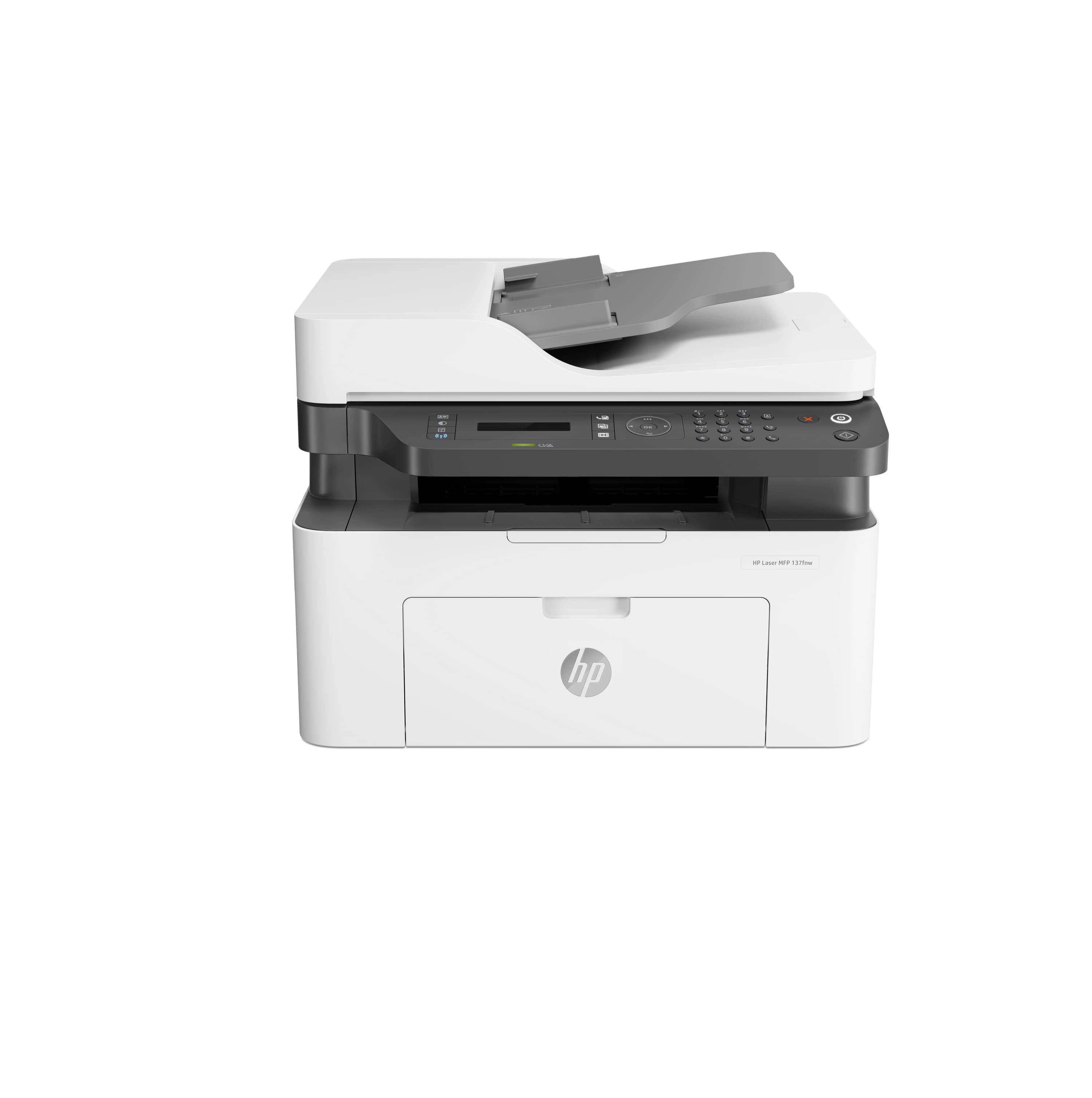 מדפסת לייזר אלחוטית משולבת HP Laser MFP 137fnw - צבע לבן שנה אחריות ע