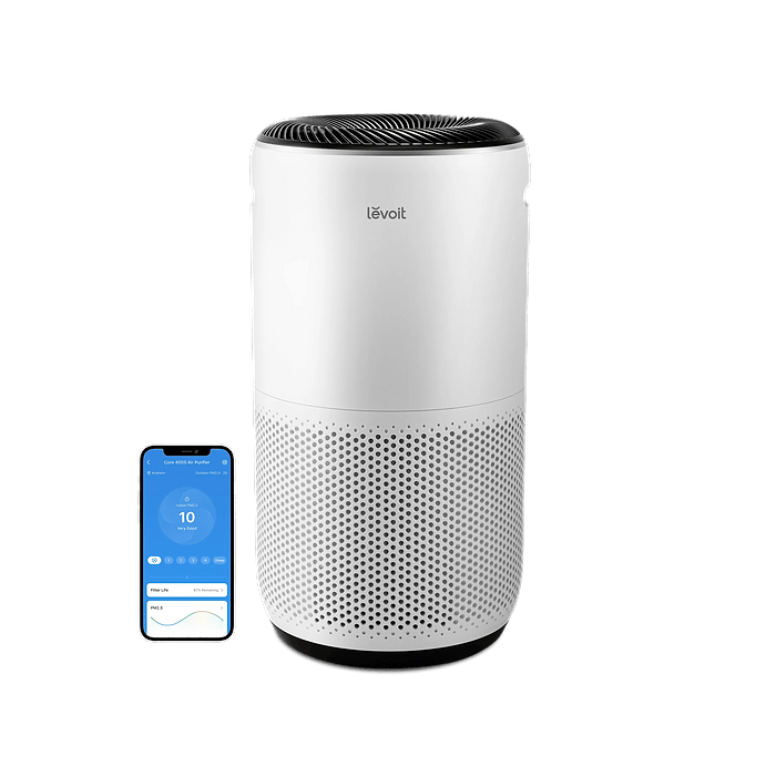 מטהר אוויר חכם LEVOIT Core 400S - צבע לבן שנתיים אחריות עי היבואן הרשמי 