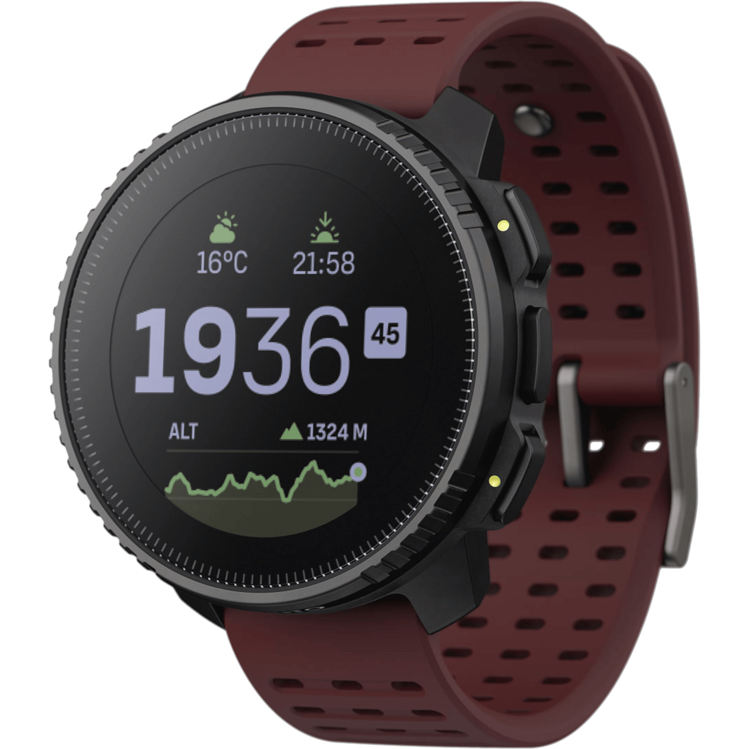 שעון ספורט חכם Suunto Vertical GPS 49mm - צבע שחור ובורדו שנתיים אחריות ע