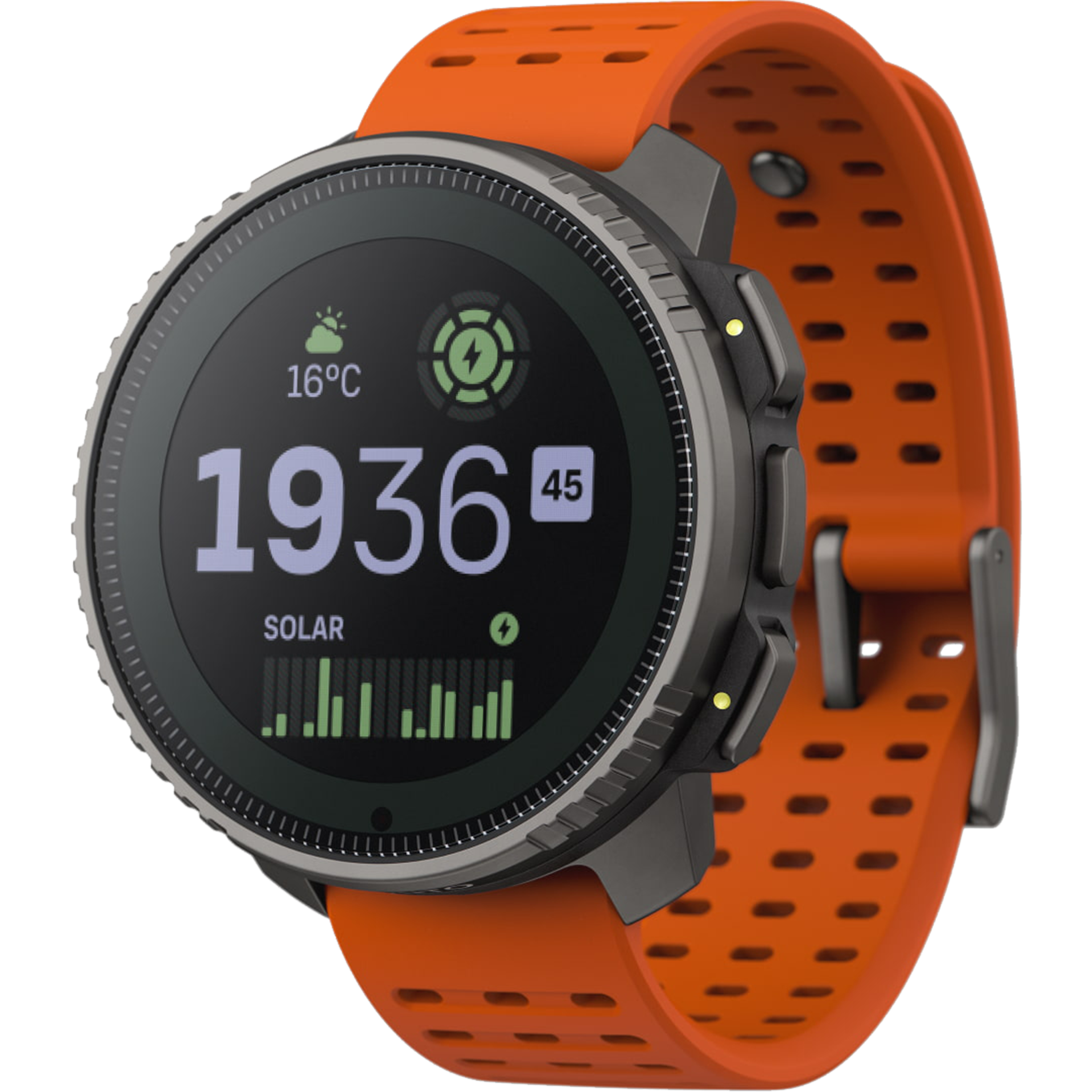 שעון ספורט חכם Suunto Vertical Titanium Solar 49mm - צבע שחור וכתום שנתיים אחריות ע