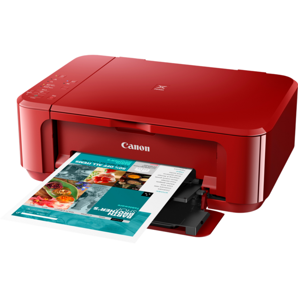 מדפסת אלחוטית Canon Pixma MG3650 - צבע אדום שנתיים אחריות ע