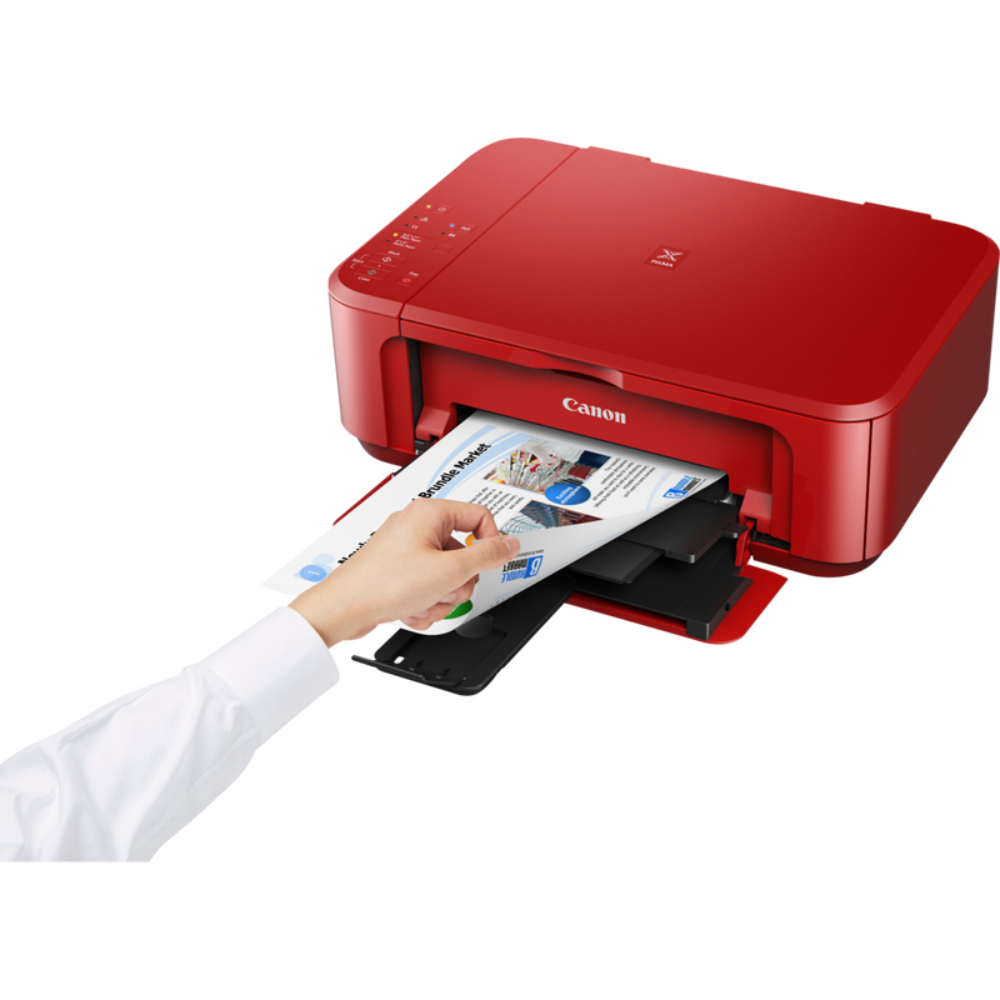 מדפסת אלחוטית Canon Pixma MG3650 - צבע אדום שנתיים אחריות ע