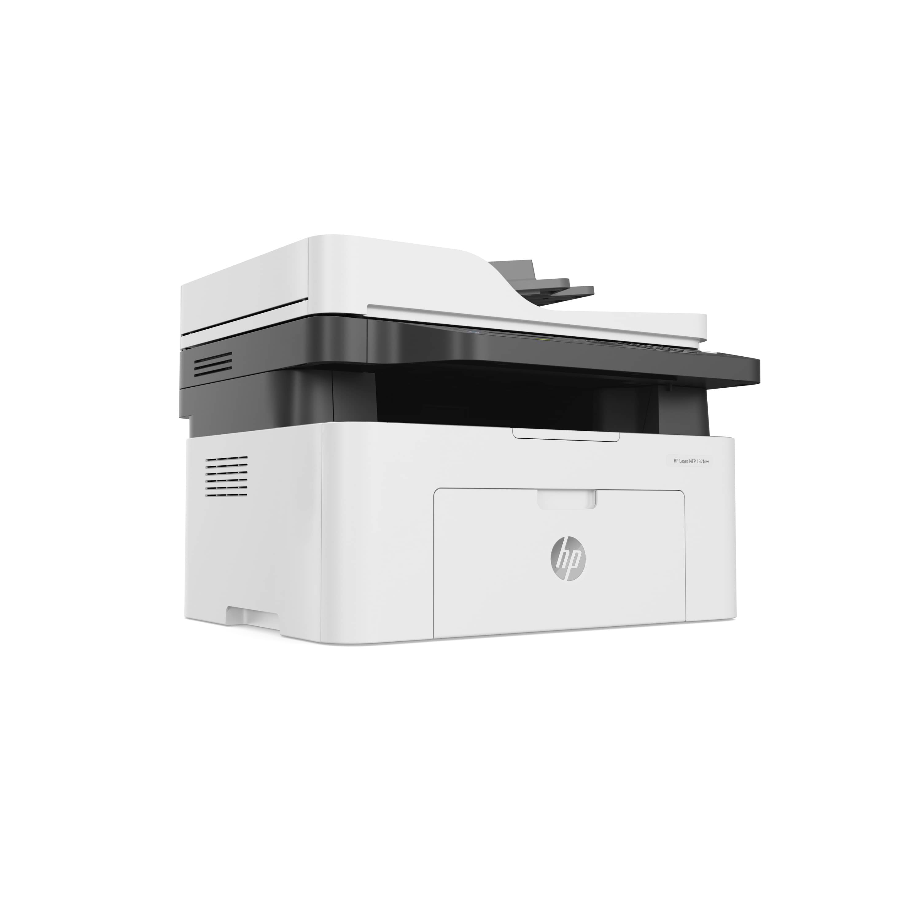 מדפסת לייזר אלחוטית משולבת HP Laser MFP 137fnw - צבע לבן שנה אחריות ע