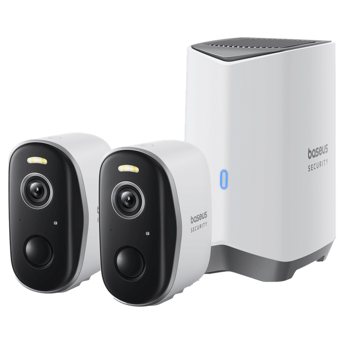 מצלמת אבטחה Baseus Security N1 Plus Outdoor - צבע לבן שנה אחריות עי היבואן הרשמי