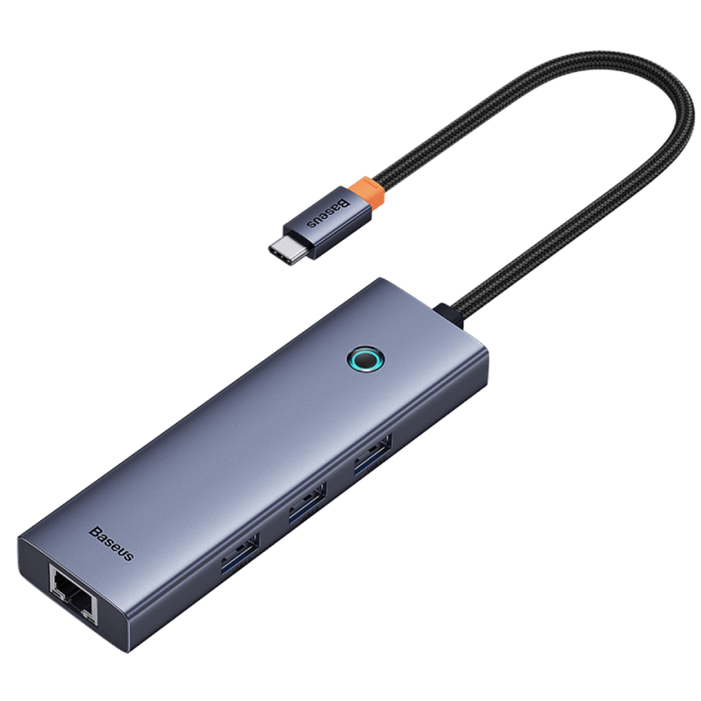 תחנת עגינה 7 כניסות ב-1 Baseus 7-Port HUB - צבע אפור שנה אחריות ע