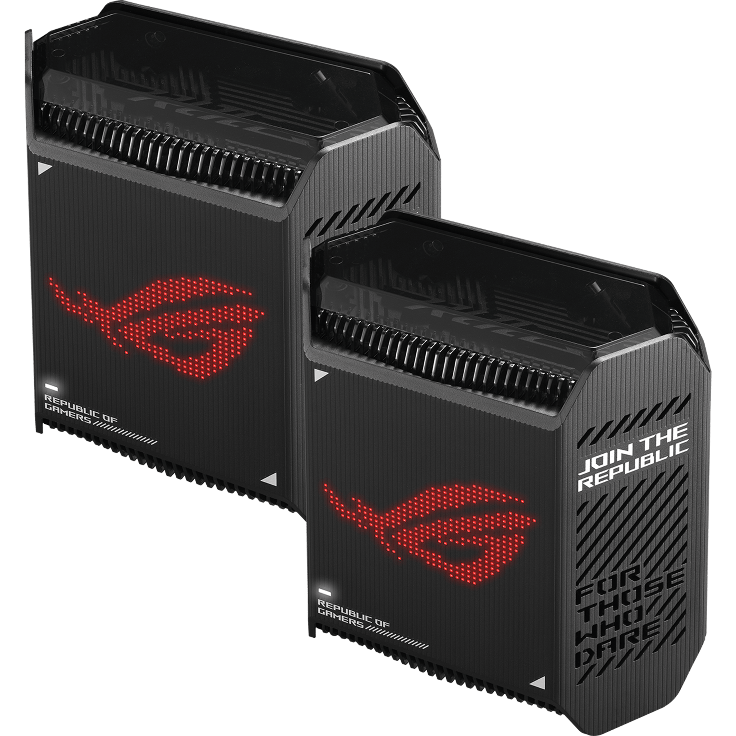 ראוטר גיימינג Asus ROG Rapture GT6 WiFi 6 שתי יחידות - צבע שחור שלוש שנות אחריות ע