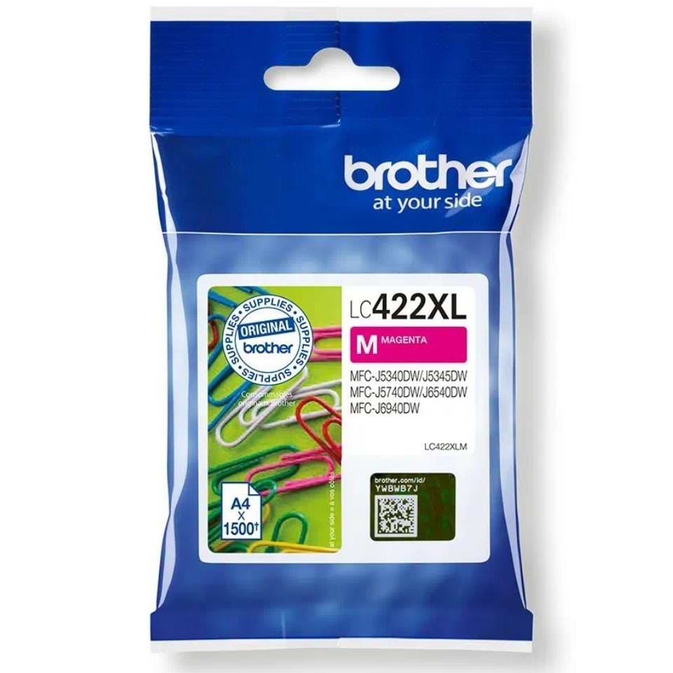 מיכל דיו Brother Lc422xlm - צבע מג'נטה