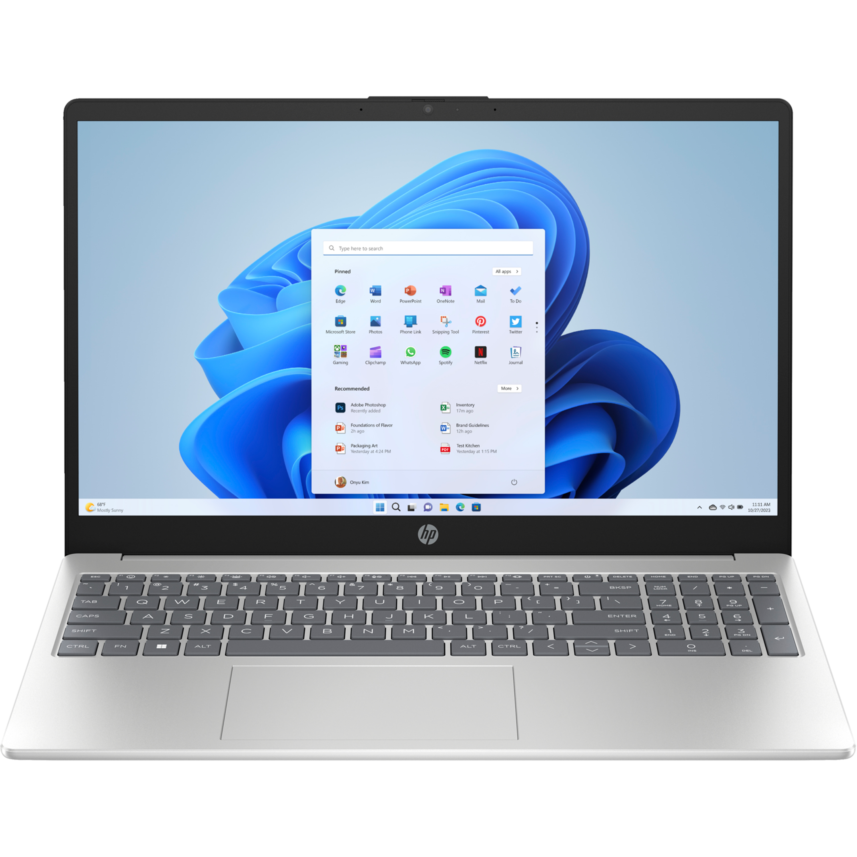 מחשב נייד HP Laptop 15-fd1002nj / A1SG0EA - Core 3 100U 512GB SSD 8GB RAM...