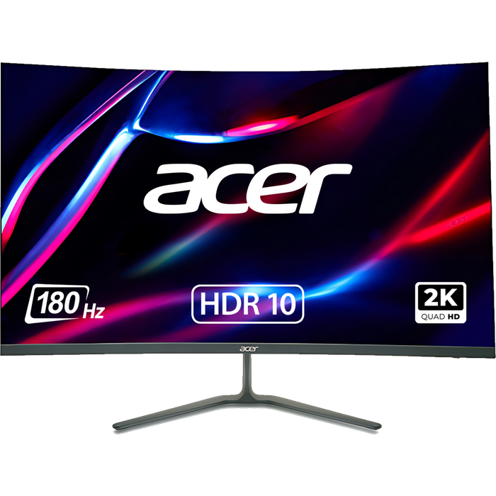 מסך מחשב גיימינג קעור 31.5'' Acer Nitro ED320QU S3 FreeSync VA WQHD 1ms 180Hz - צבע שחור שלוש שנות אחריות עי היבואן הרשמי