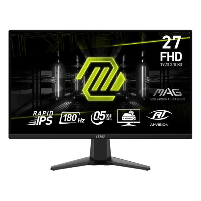 מסך מחשב גיימינג 27'' MSI MAG 275F FHD IPS 180Hz 0.5ms - צבע שחור שלוש שנות אחריות עי היבואן הרשמי
