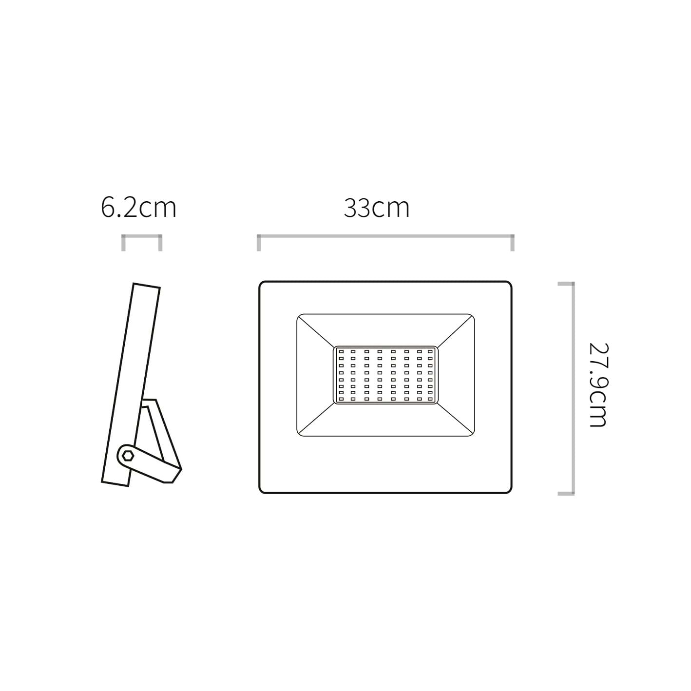 פנס הצפה 150 וואט אור חם ליפר שחור דגם LIPER LIP-FL-SIM-150W-B-D 100LM/W