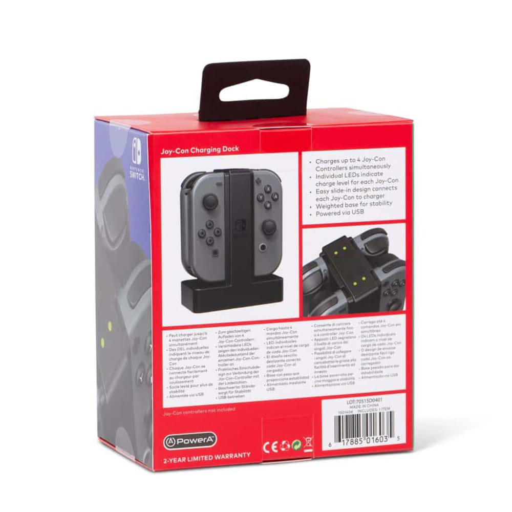 תחנת טעינה PowerA NSW Charging Dock לבקרי Joy Con - צבע שחור שנה אחריות ע