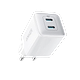 מטען קיר Anker 521 Nano PowerPort III 40W 2XC - צבע לבן שנתיים אחריות ע"י היבואן הרשמי