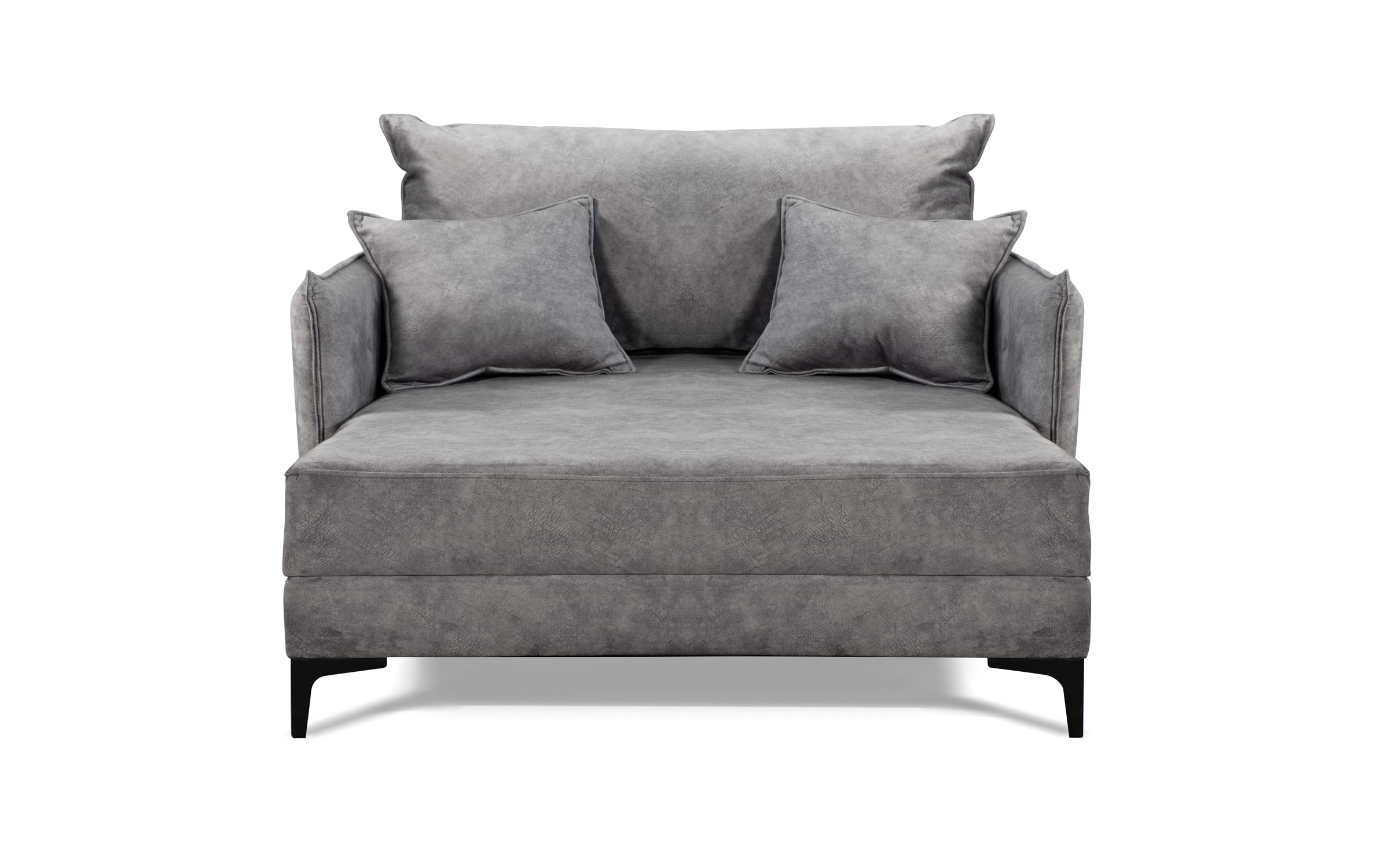 כורסת Love Seat (לאב סיט) מפנקת לגונה Leonardo צבע אפור בהיר