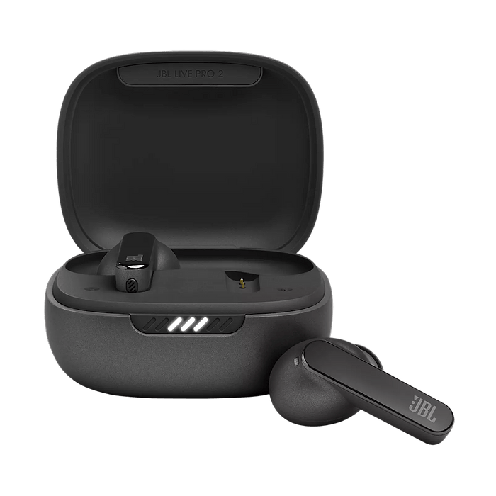 אוזניות אלחוטיות עם סינון רעשים אקטיבי JBL Live Pro 2 TWS - צבע שחור שנה אחריות עי היבואן הרשמי