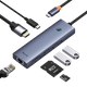 תחנת עגינה 7 כניסות ב-1 Baseus 7-Port HUB - צבע אפור שנה אחריות ע"י היבואן הרשמי