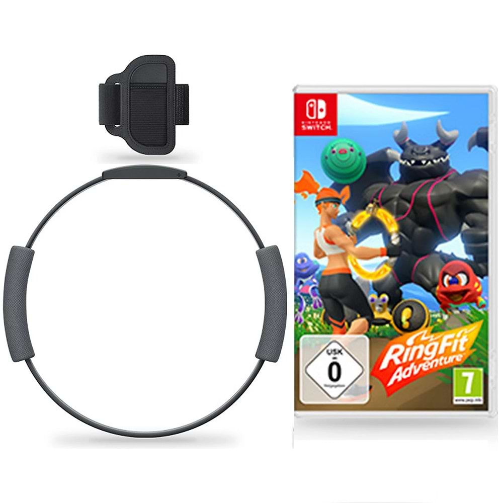 קונסולת משחק Nintendo Switch V2 Ring Fit Adventure Special Bundle - צבע שחור שנתיים אחריות ע