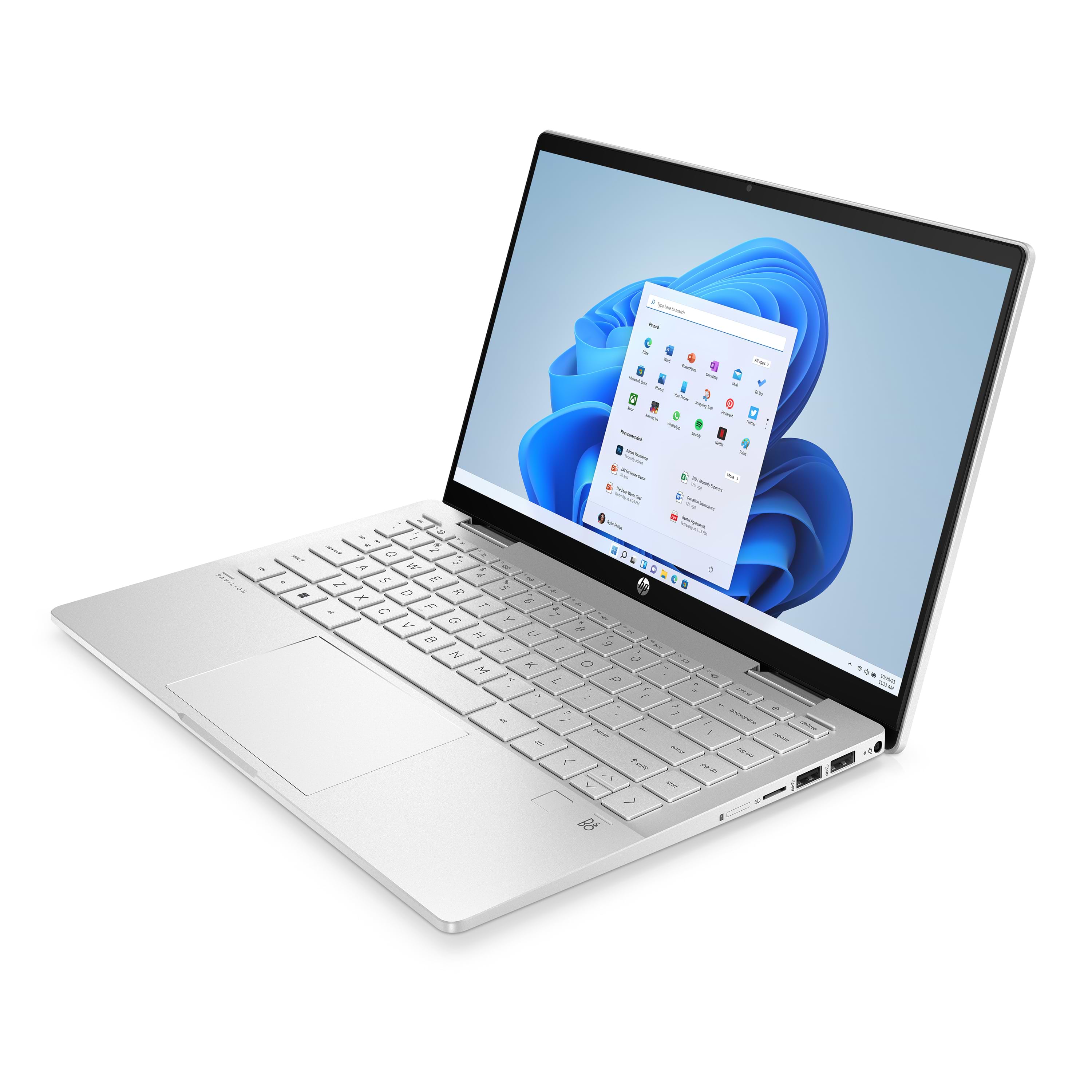 מחשב נייד עם מסך מגע HP Pavilion x360 Convertible 14-ek1005nj / 7Z557EA Core i7-1355U 512GB SSD 16GB RAM Windows 11 Home - צבע כסף שלוש שנות אחריות ע