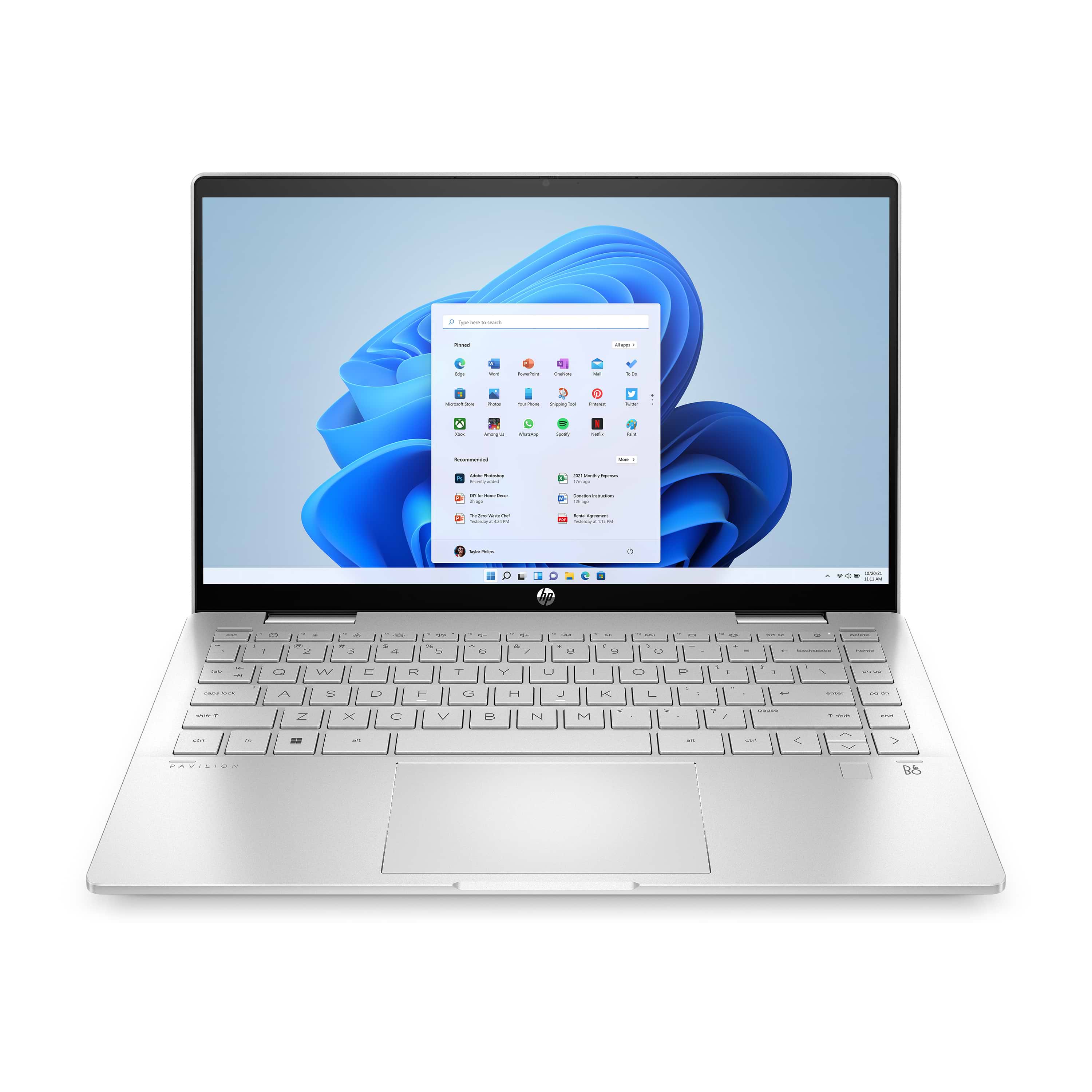 מחשב נייד עם מסך מגע HP Pavilion x360 Convertible 14-ek1005nj / 7Z557EA Core i7-1355U 512GB SSD 16GB RAM Windows 11 Home - צבע כסף שלוש שנות אחריות ע
