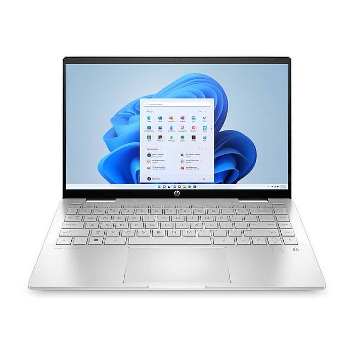 מחשב נייד עם מסך מגע HP Pavilion x360 Convertible 14-ek1005nj / 7Z557EA Core i7-1355U 512GB SSD 16GB RAM Windows 11 Home - צבע כסף שלוש שנות אחריות עי היבואן הרשמי