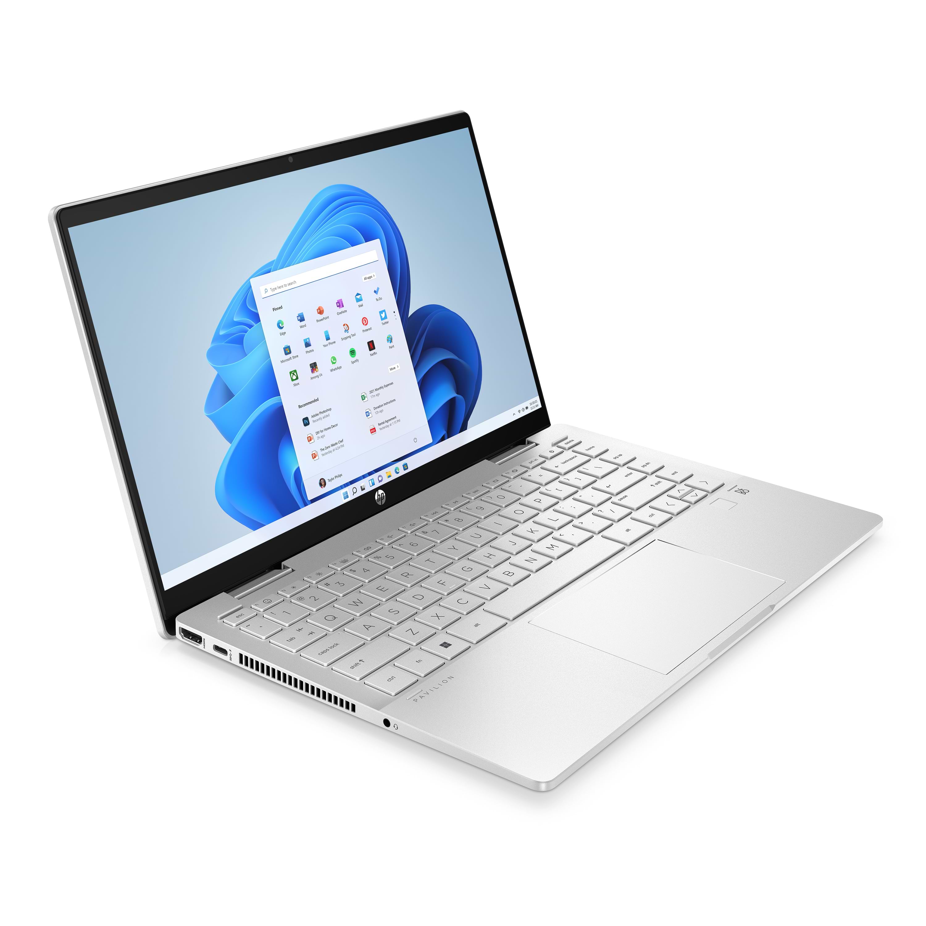 מחשב נייד עם מסך מגע HP Pavilion x360 Convertible 14-ek1005nj / 7Z557EA Core i7-1355U 512GB SSD 16GB RAM Windows 11 Home - צבע כסף שלוש שנות אחריות ע