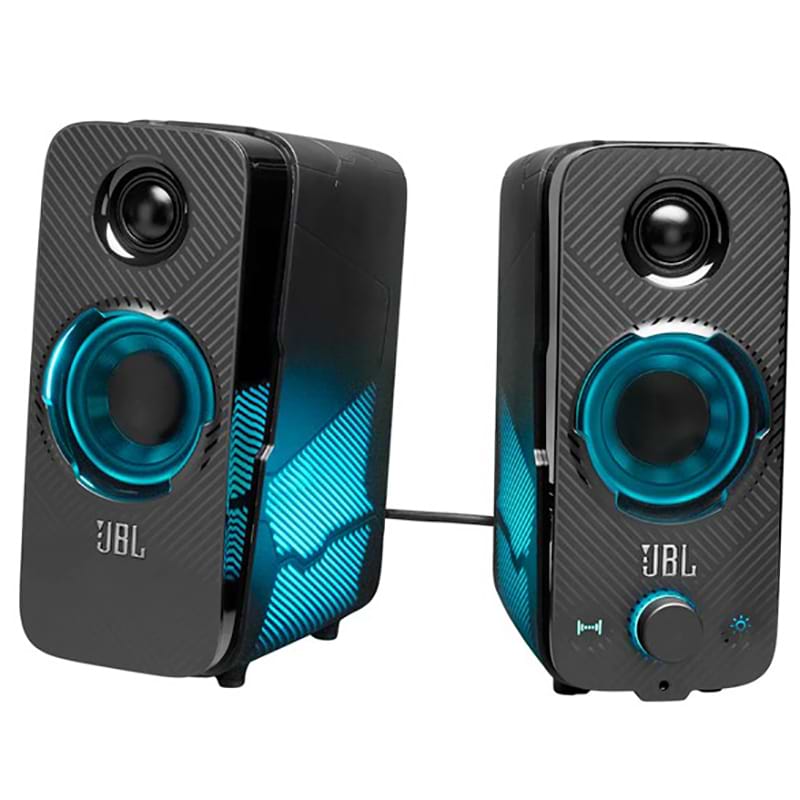 רמקולים גיימינג למחשב JBL Duo Quantum - צבע שחור שנה אחריות ע