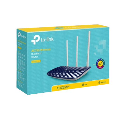 ראוטר TP-Link Archer C20 AC1 750MBPS - בצבע שחור שלוש שנות אחריות ע