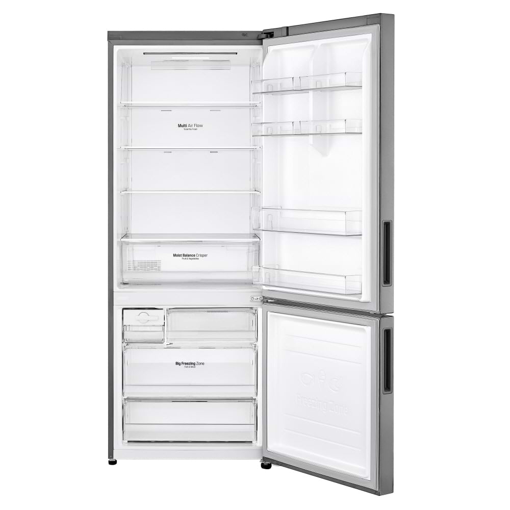מקרר מקפיא תחתון 451 ליטר נטו LG GR-B479BF - גימור נירוסטה מוברשת אחריות ע