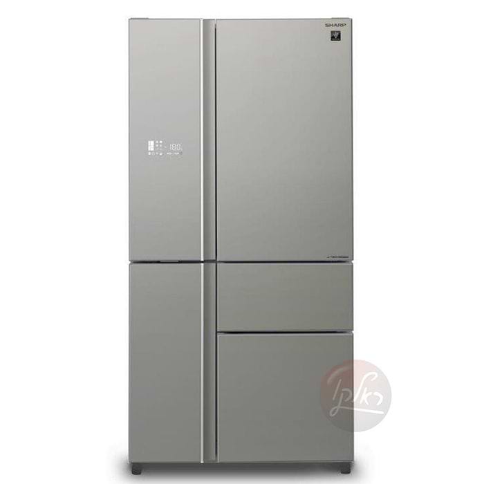 מקרר 5 דלתות שארפ SJ-R9733SL זכוכית אפורה SHARP - מנגנון שבת מהדרין - אחריות יבואן רשמי