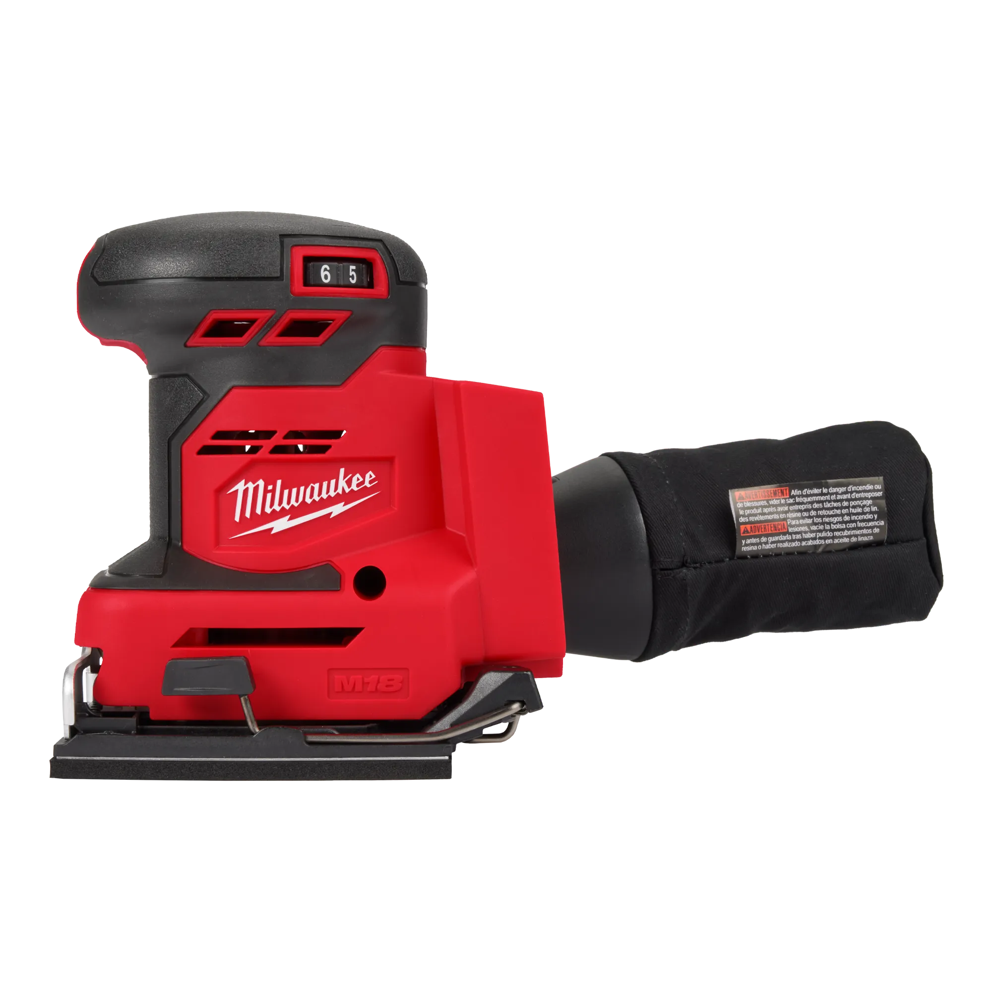 מלטשת אקצנטרית 1/4 מרובעת 18V נטענת Milwaukee 2649-20/M18 BQSS Orbital REDLITHIUM-ION - גוף בלבד