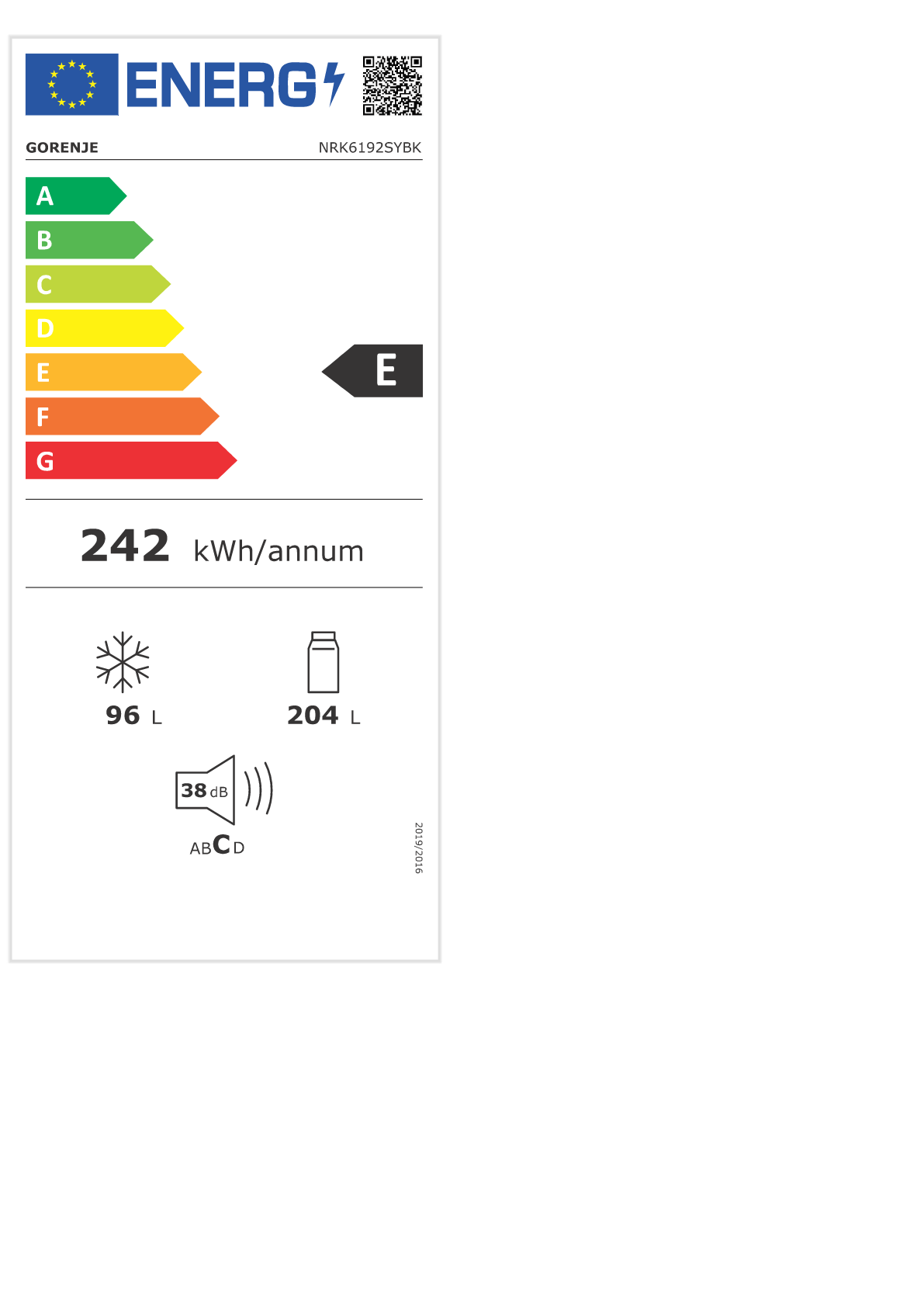מקרר מקפיא תחתון שחור דגם GORENJE NRK6192SYBK -יחידה -אחריות ע
