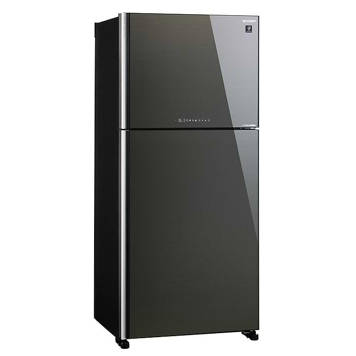 מקרר מקפיא עליון 600 ליטר נטו Sharp 4660 עם התקן שבת מובנה - גימור זכוכית סילבר מושחרת אחריות ע"י היבואן הרשמי